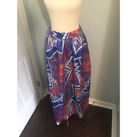 Women’s High Waisted African Print Skirt - Picture 1 of 4